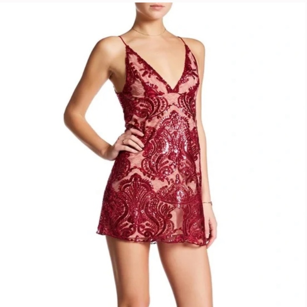 FREE PEOPLE NIGHT SHIMMER DRESS SZ 2